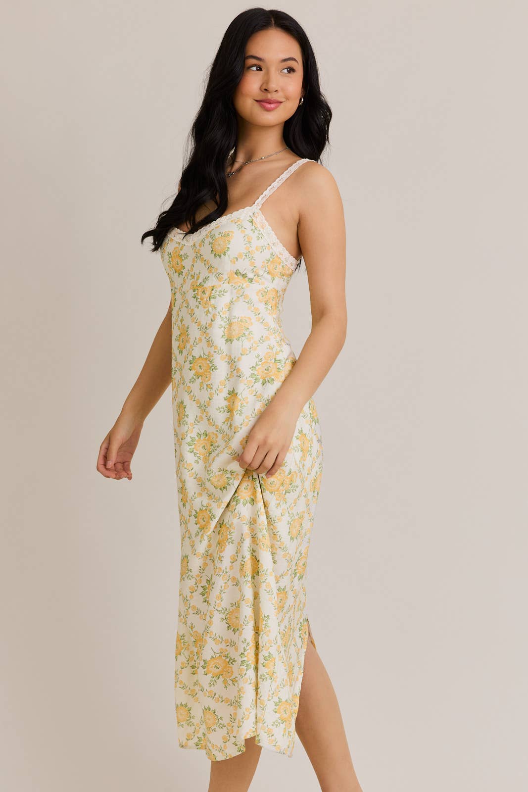 Lace Trimmed Floral DressサイズM Lace trim floral dress | Twik | Sundress | Simons