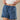 RUFFLE HEM DENIM SHORTS