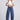PRINTED CROPPED BARREL LEG JEANS