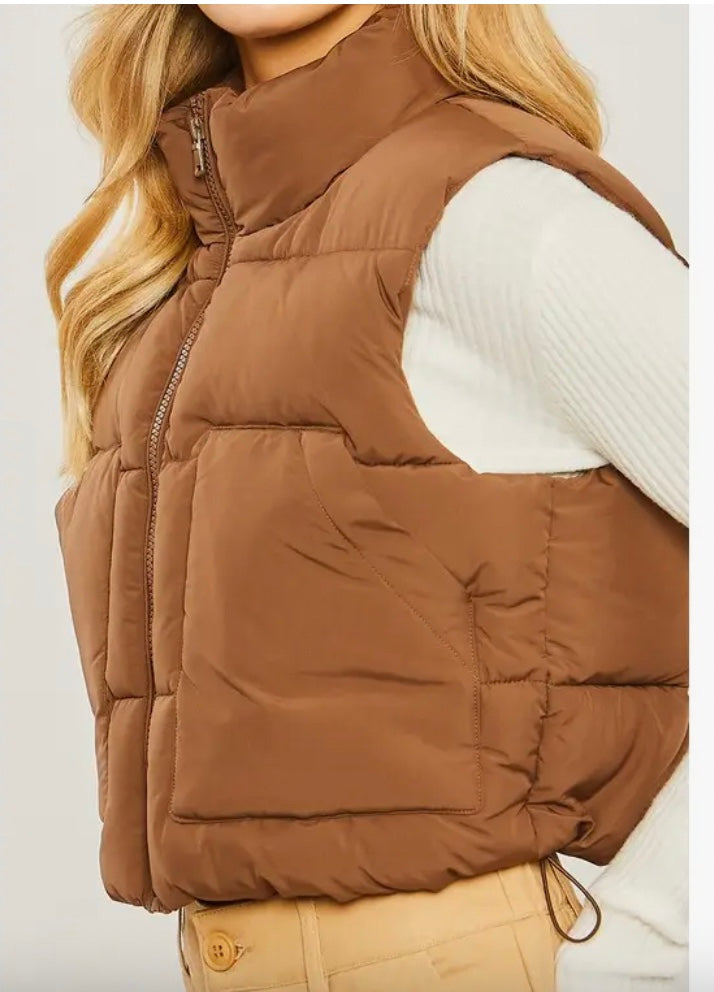 CROPPED PUFFER VEST – Pure Boutique