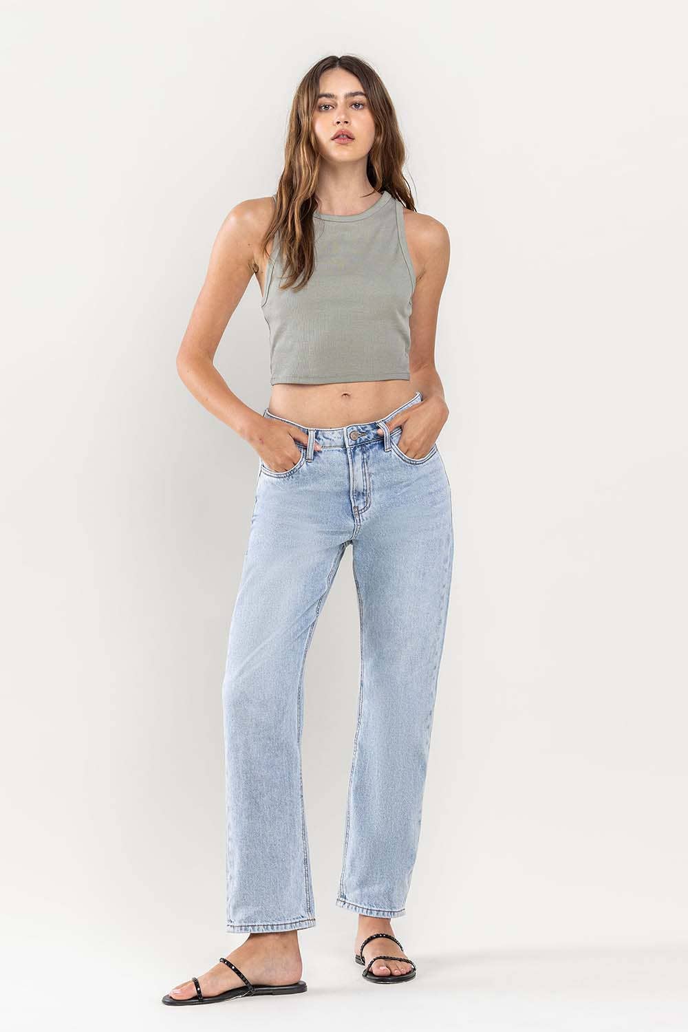 HIGH RISE ANKLE REGULAR STRAIGHT JEANS – Pure Boutique