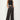 Satin Straight Cropped Wide Pants Black